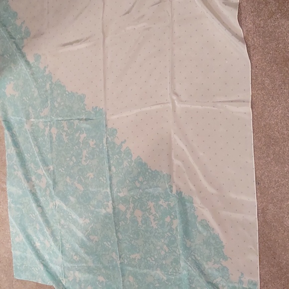 tie rack Accessories - Aqua blue, teal Paisley polka dot silk scarf